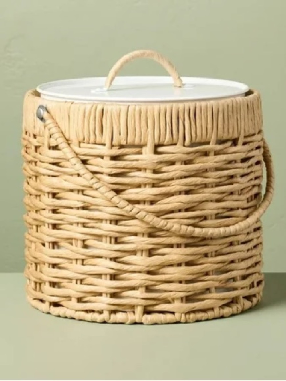 3.5L Woven Paper Wrapped Metal Ice Bucket •Hearth & Hand with Magnolia•
